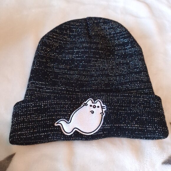 Pusheen Accessories - Pusheen Boosheen Ghost Halloween Beanie Hat Black 2021 Box‎ Exclusive Goth
